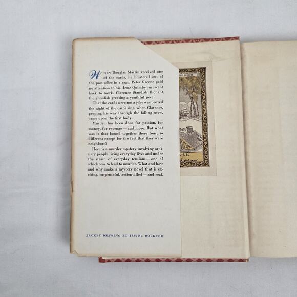 The Christmas Card Murders by David William Meredith Hardcover Vintage Mystery - Picture 4 of 10